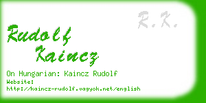 rudolf kaincz business card